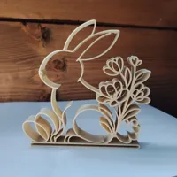 Lapin de Pâques minimaliste aux fleurs — photo 4
