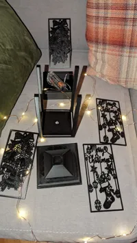 Lantern with short top and deep base