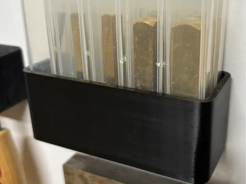 Wall mount storage for set up bar gauge blocks