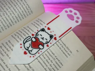 Cat Valentines Bookmark