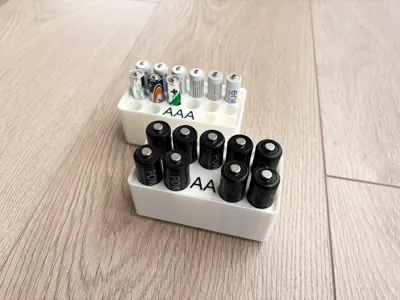 AA & AAA Gridfinity battery bins (1x2)