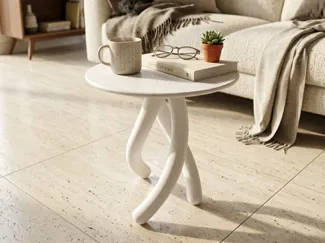 TwistFlow Side Table - Design Organico & Modulare