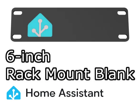 6-inch Rack Mount Blank 1U HAOS - Free 3D Print Model - MakerWorld