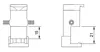 Base body 4mm hose connection left 15mm-21mm clamp