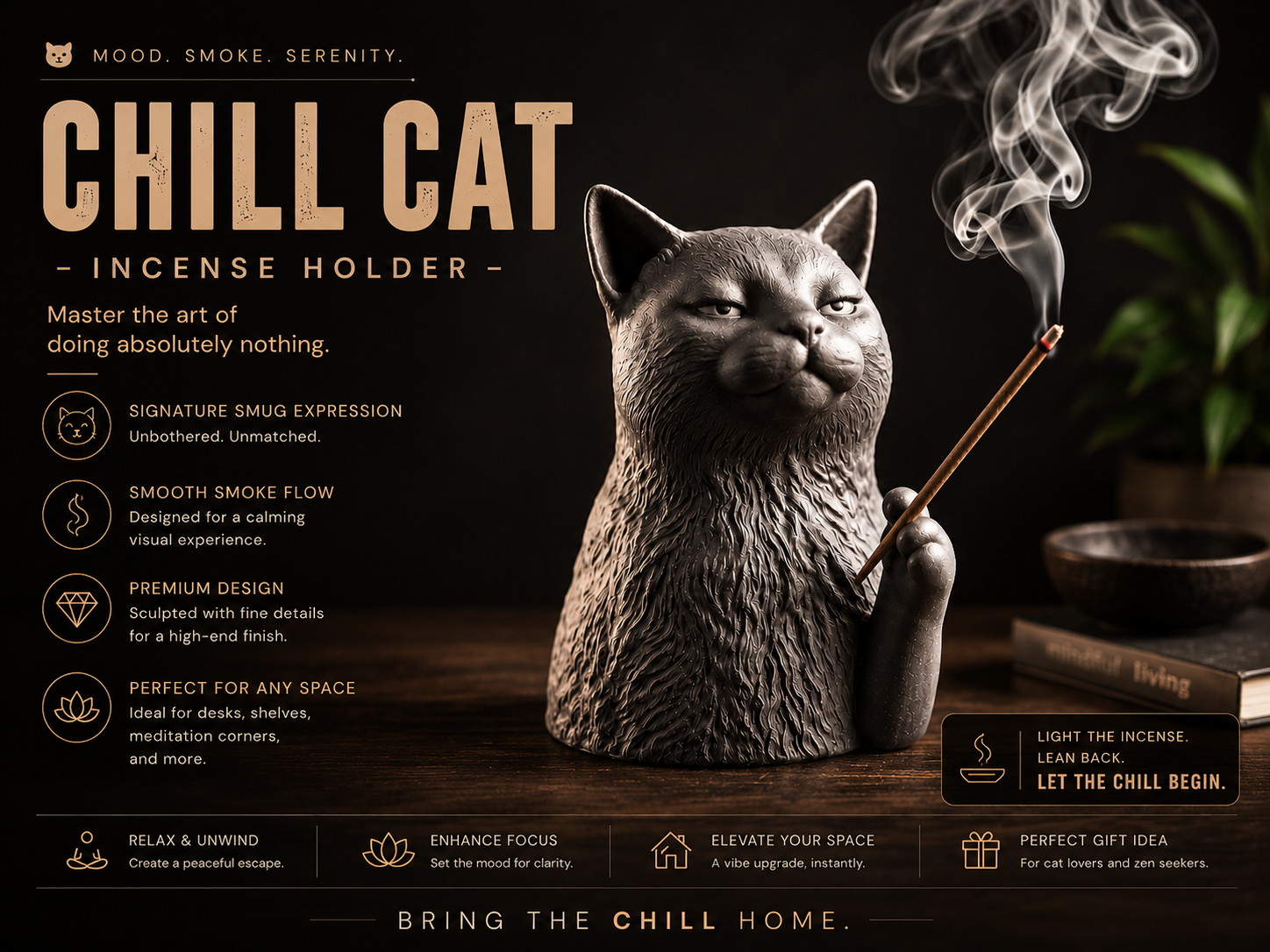 Chill Cat – Incense Holder