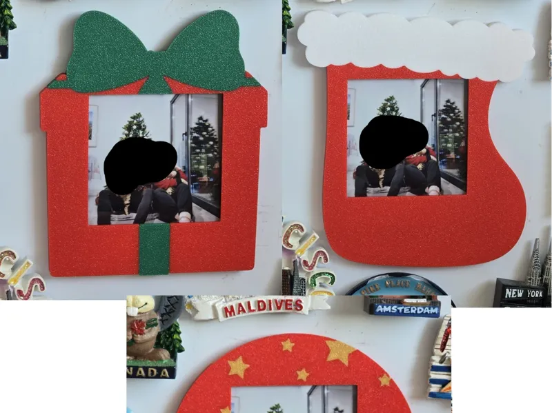 Magnetic Instax Polaroid Frame w/ Christmas Shapes