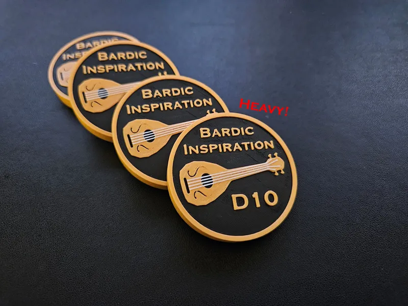 D10 - Bardic Inspiration Token / Coin