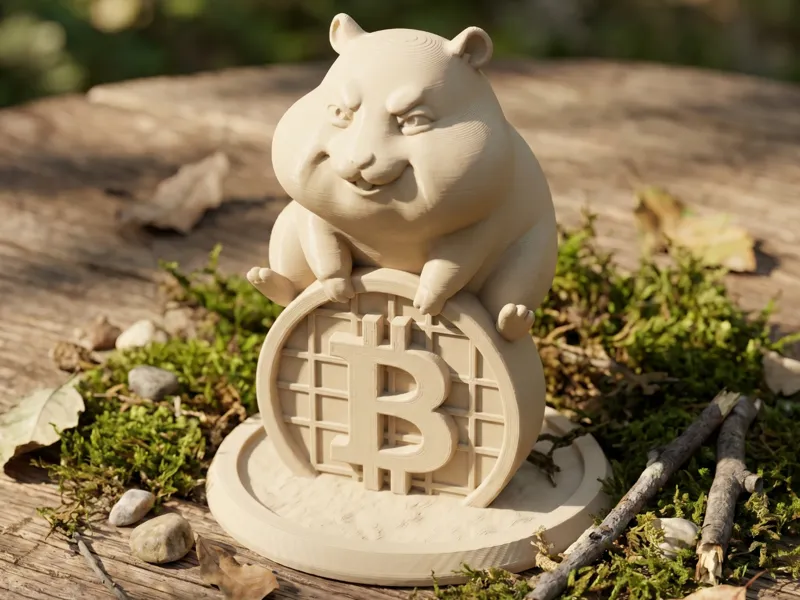 Smug Bitcoin Hamster Figurine