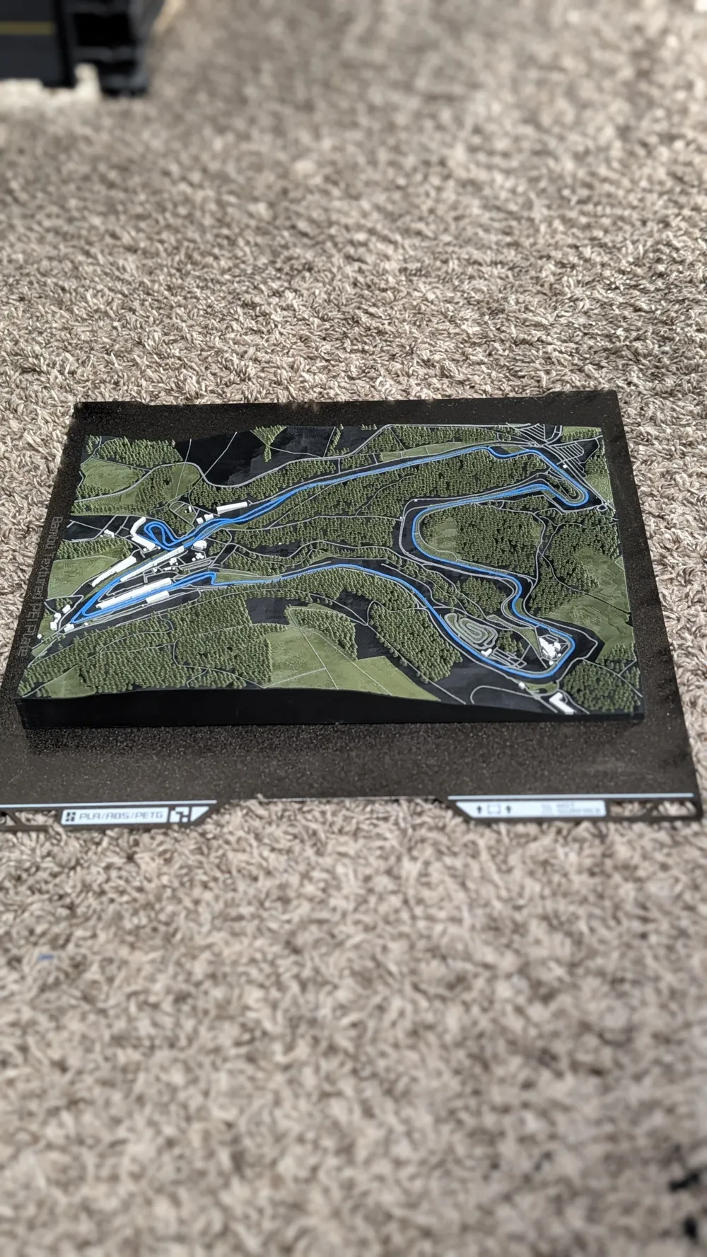 Circuit De Zandvoort – Maquette 3D En Noir Et Blanc – Décoration Auto Avec Socle Amovible