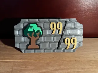OldSchool RuneScape 99 Woodcutting Plaque V3