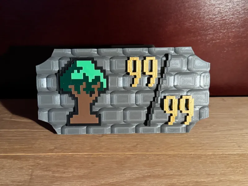 OldSchool RuneScape 99 Woodcutting Plaque V3