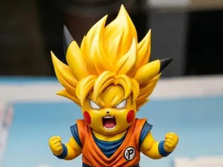 Pika-Goku Super Saiyan - Custom Fusion Statue