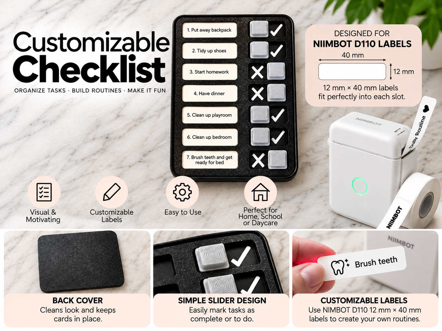 Customizable Checklist NIIMBOT Label Compatible - 1