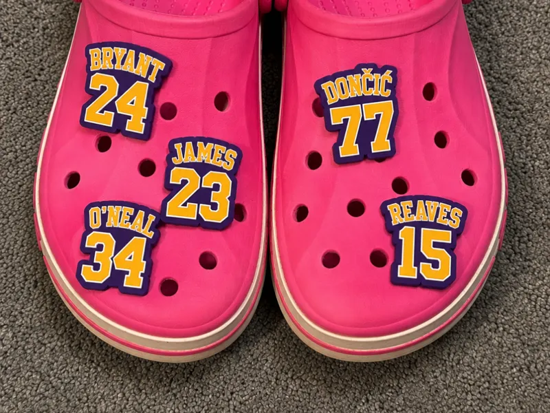 Lakers Players Croc Charms (Including Kobe + Shaq)