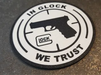 In Glock We Trust Coaster