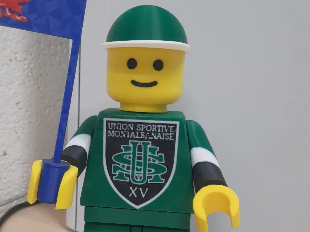 Bricked Rugby Grand Homme de brique Montauban Rugby Brick - Modèle d'Impression 3D ...
