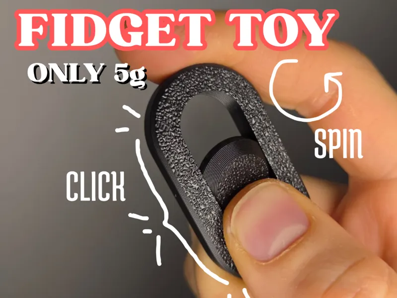 Fidget toy - Slide / Spin - Print in place