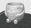 Cute Planter - White - (0.2mm layer, 2 walls, 10% infill)