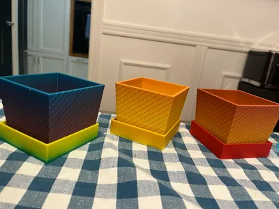Flower pot 3x3  for fine herbs or small plants