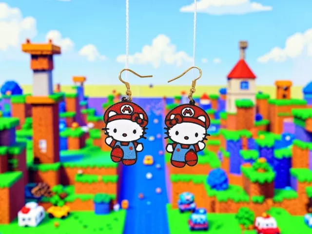 Mario Kitty earrings