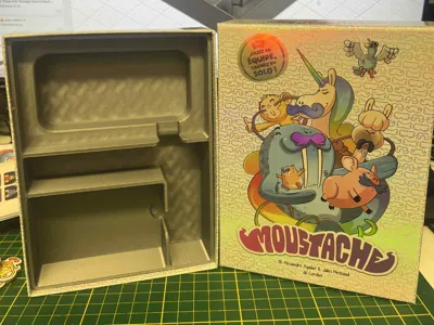 Moustache game box insert