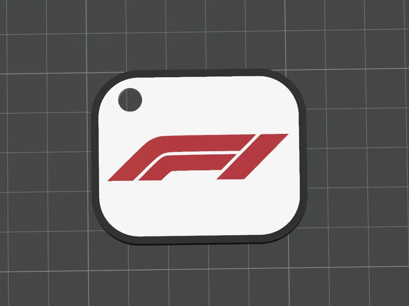 portachiavi logo f1  a stampa inversa 