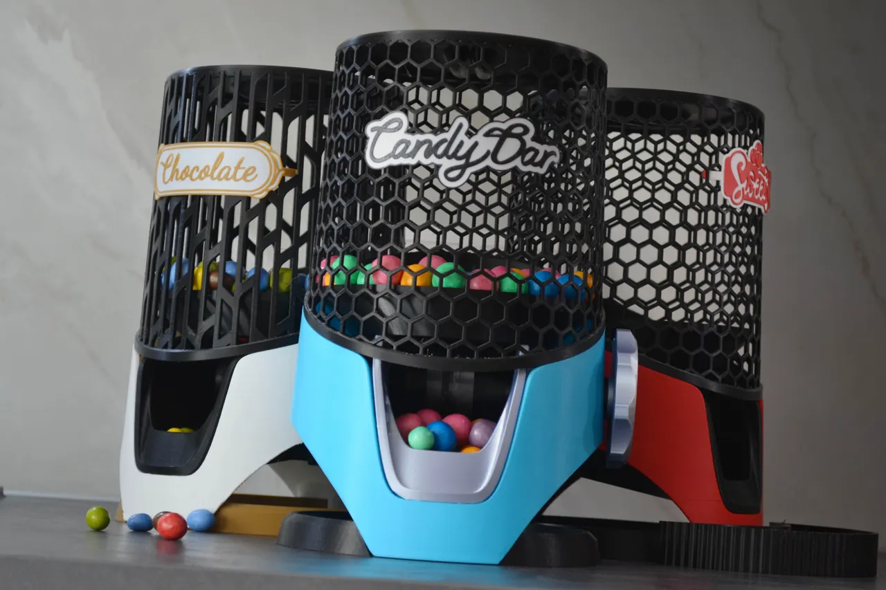 Candy & Chocolate Dispenser Fully 3D Printed view 2