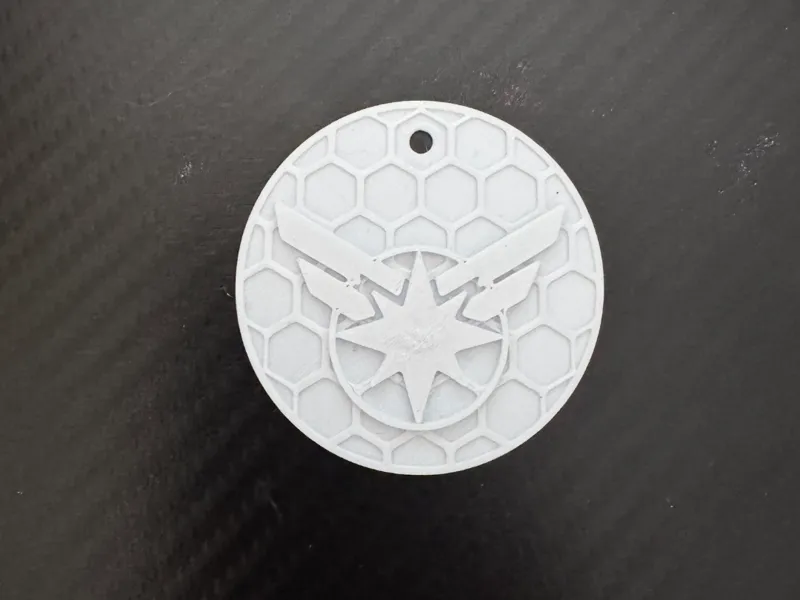 Captain Marvel honeycomb keychain