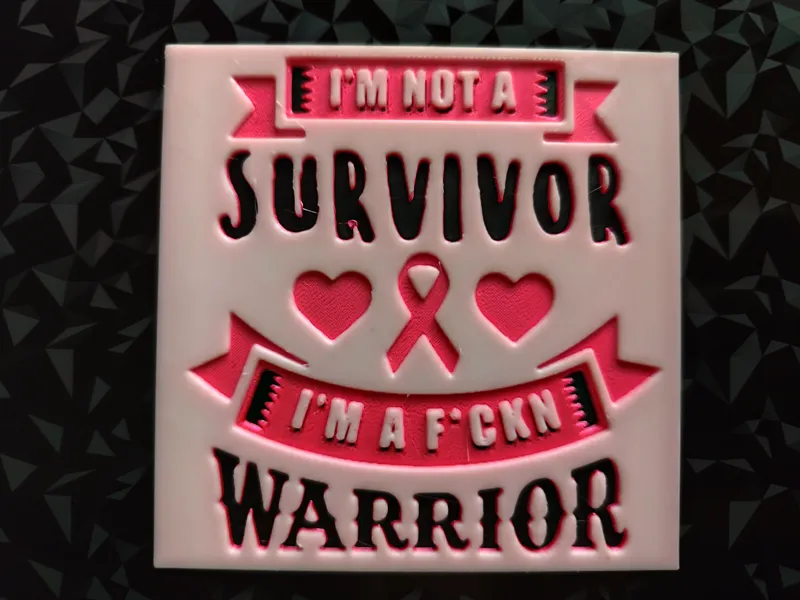 Hueforge Breast Cancer Survivor Warrior
