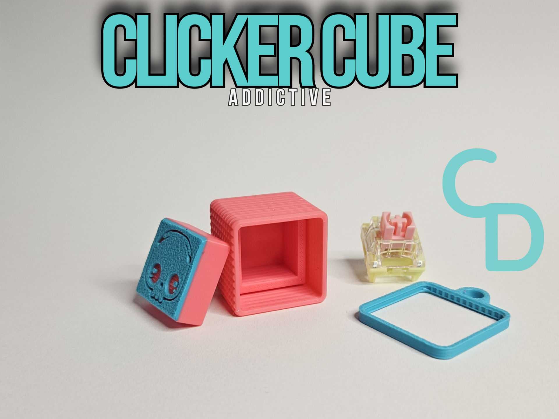 Kawaii Fidget Clicker Cube Stress Toy Calming 