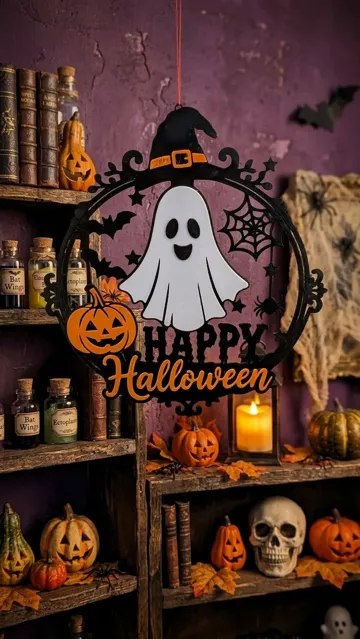 Adorno temático: Happy Halloween Türschild / Wanddeko — vista de referencia 3