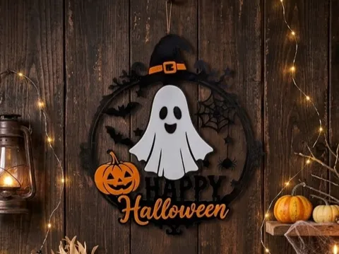 Adorno temático: Happy Halloween Türschild / Wanddeko — referencia de MakerWorld