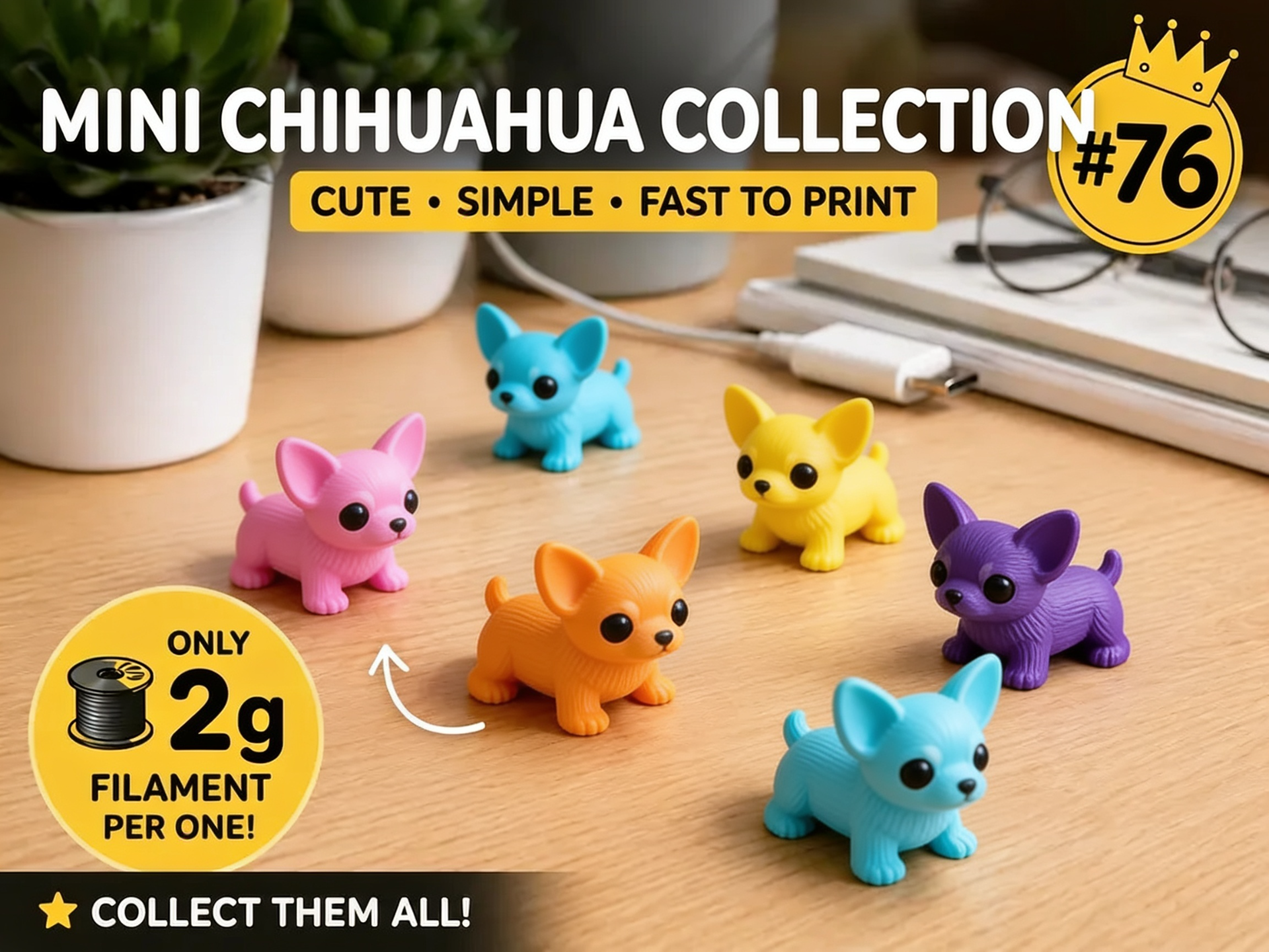 Mini Chihuahua  Fidget - Micro Zoo 3D model