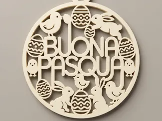 Buona Pasqua - Addobbo da appendere - italiano