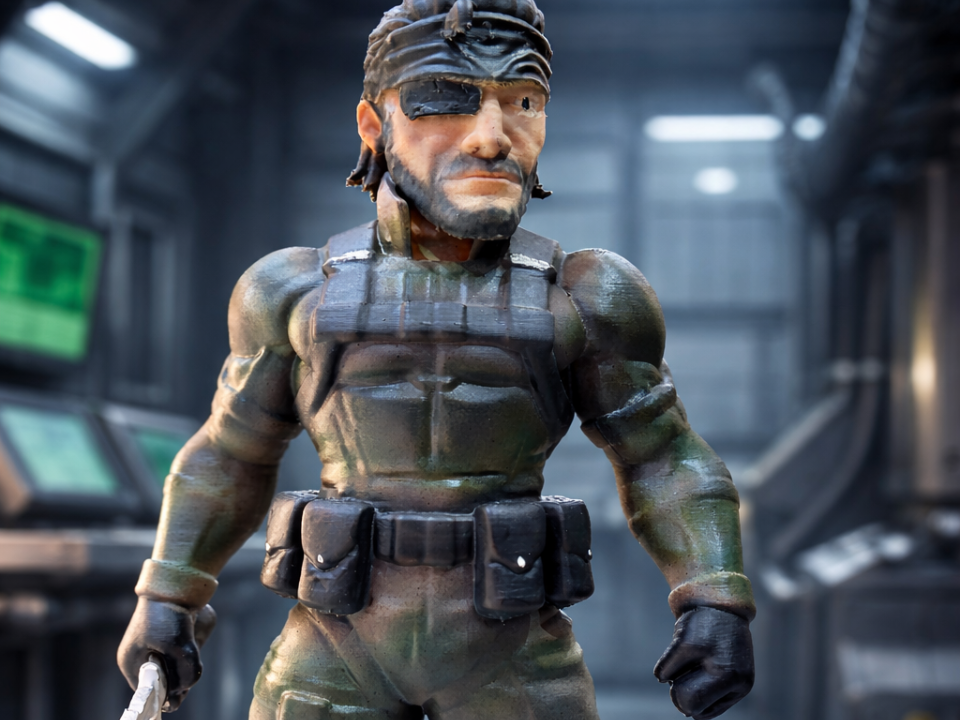 Solid Snake MGS Figure - 245mm & A1 Mini Statue