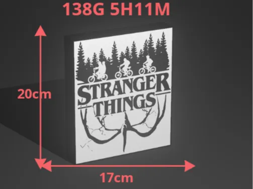 Stranger Things LED LOGO LEDBOX WALLART ROOM DECOR