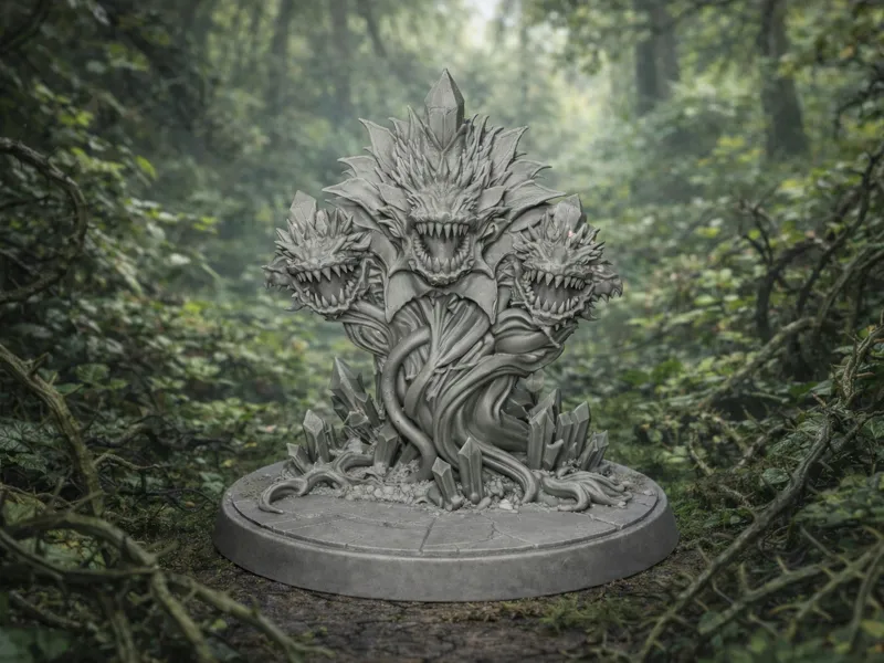 Monstre Plante Tricéphale - Creature pour jdr