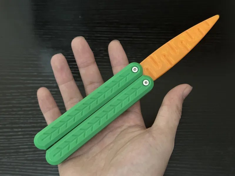 萝卜蝴蝶刀(长款)Carrot Balisong(Long model)