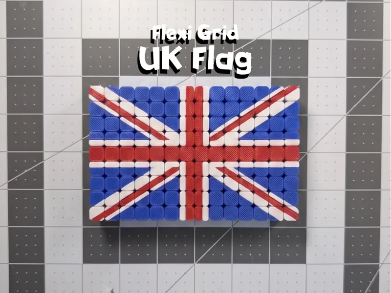 Flexi Grid Flag: United Kingdom (+Frame for Decor)