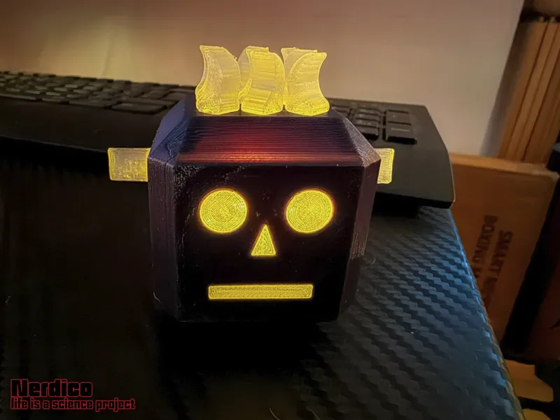 Robot with LED light