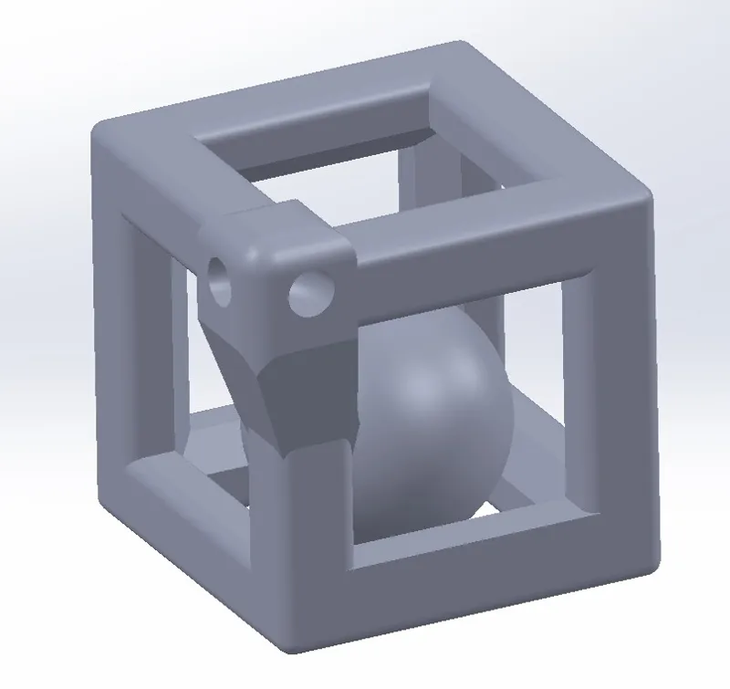 ball in cube keychain