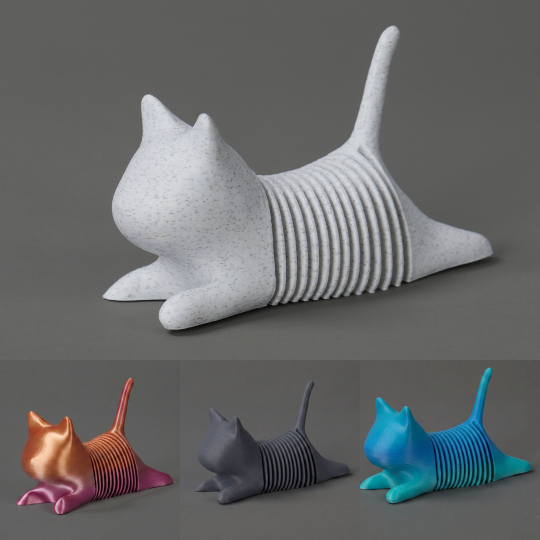 Miniatura 5 do modelo 3D 弹簧猫
