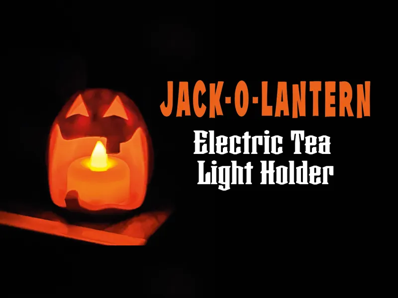 Jack-O-Lantern Electric Tea Light Holder
