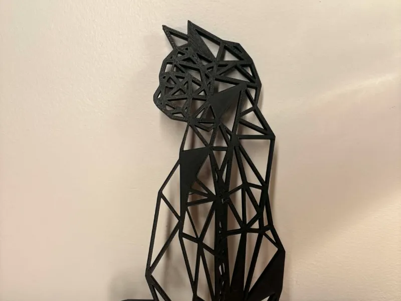Low Poly Cat Wall Decoration