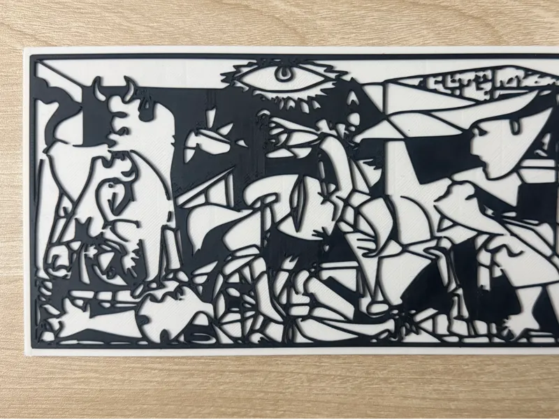 Lámina del Guernica con fondo blanco