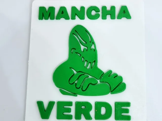 Chaveiro Mancha Verde Quadrado
