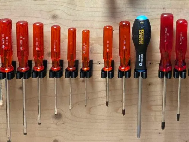 Wall-Mounted Screwdriver Holder | Garage Organiser