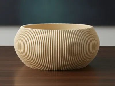 Bowl - Striped Design Modern Catch All