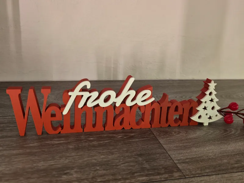 Frohe Weihnachten Schriftzug
