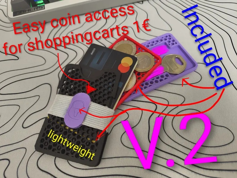 Fake lockcard wallet hexagon design V2 updated